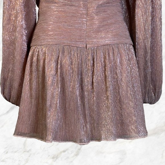 Lovers and Friends Josephine Mini Dress in Rose Gold & Silver - Picture 11 of 12